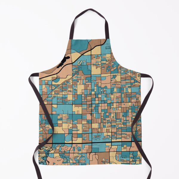 Item preview, Mesa Map Pattern in Mid Century Pastel designed and sold by PatternMaps.