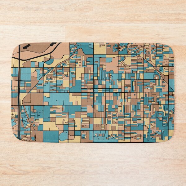 Item preview, Mesa Map Pattern in Mid Century Pastel designed and sold by PatternMaps.