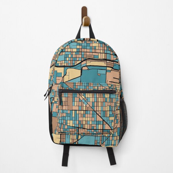 Item preview, Milwaukee Map Pattern in Mid Century Pastel designed and sold by PatternMaps.