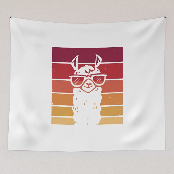 Item preview, Retro llama with sunglasses designed and sold by DerSenat.