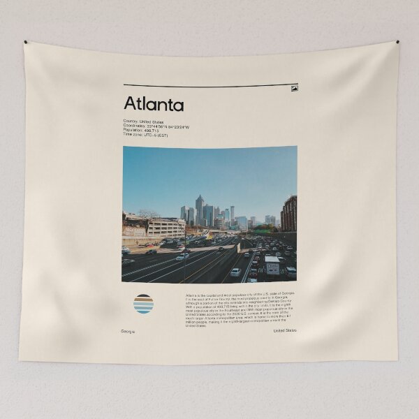 Item preview, Visit Atlanta, United States (Travel poster) designed and sold by RabbitK.