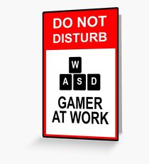 Gamer At Work - PC Greeting Card