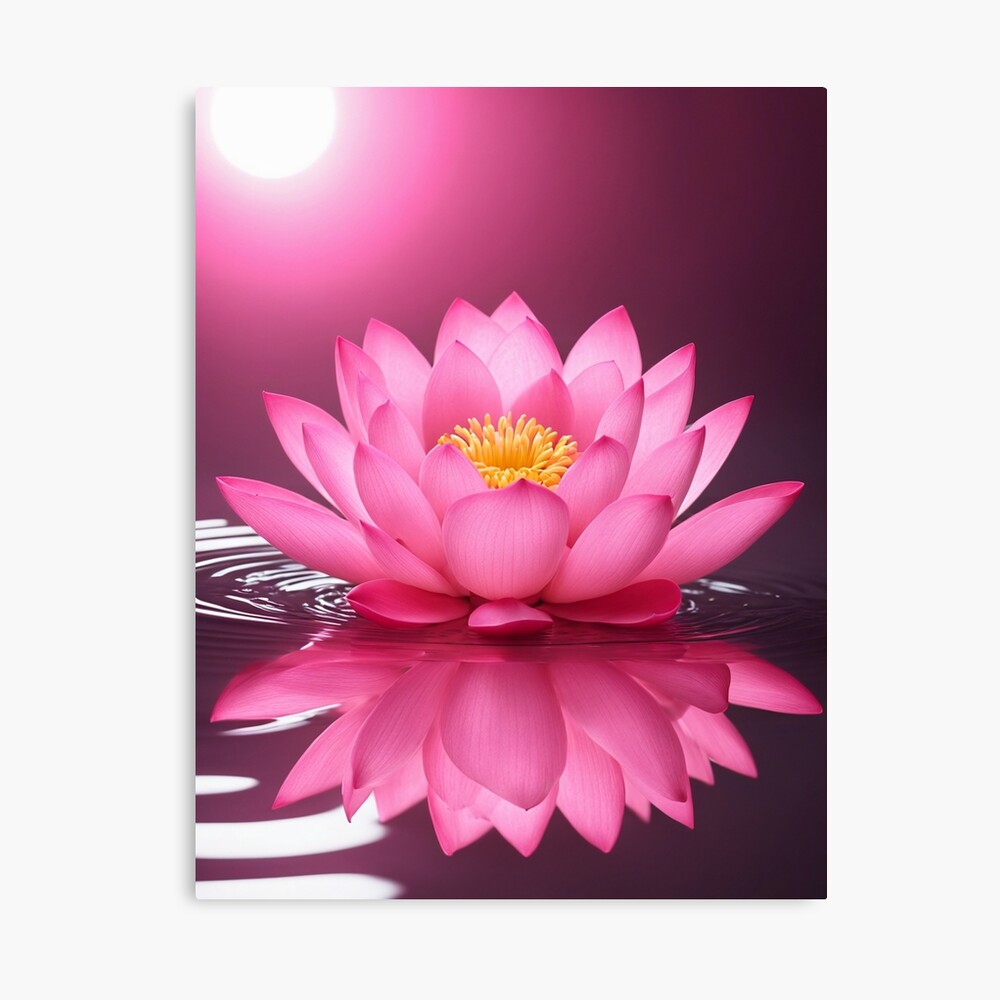 Pink lotus flower Poster