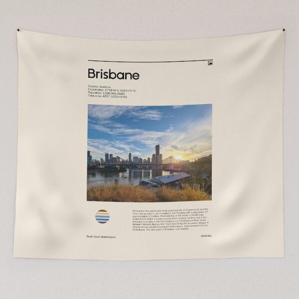 Item preview, Visit Brisbane, Australia (Travel poster) designed and sold by RabbitK.