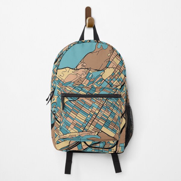 Item preview, Montreal Map Pattern in Mid Century Pastel designed and sold by PatternMaps.