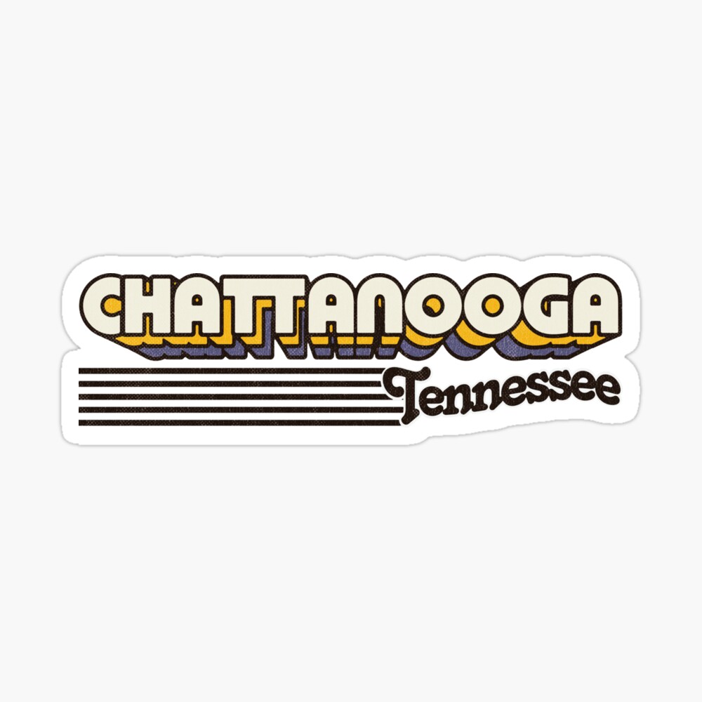 Chattanooga, Tennessee | Retro Stripes Sticker