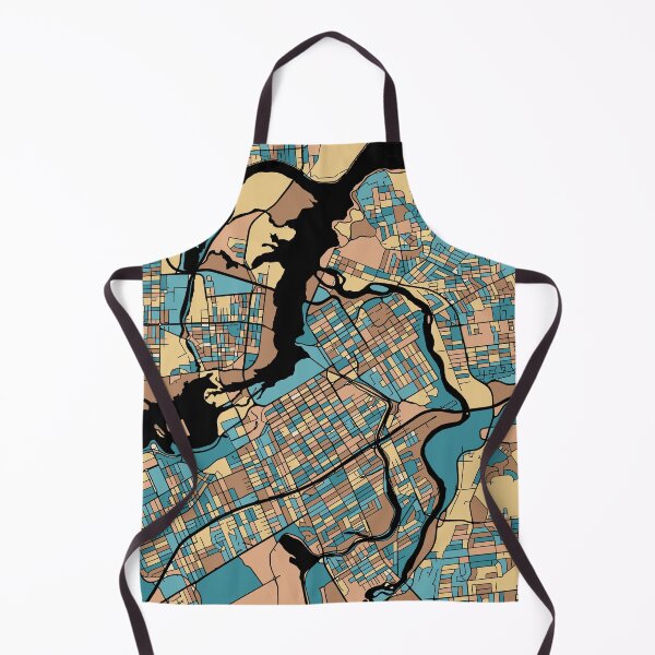 Item preview, Ottawa Map Pattern in Mid Century Pastel designed and sold by PatternMaps.