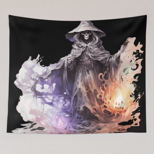 Item preview, "Spooky Western Specter: Halloween Watercolor Style". designed and sold by Art-Vortex-fr.
