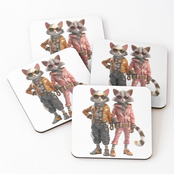 Item preview, Two stylish cats  designed and sold by oilidesing.