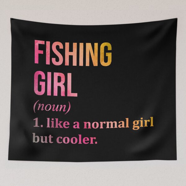Item preview, Fishing Girl Definition in Watercolor designed and sold by XCIV.