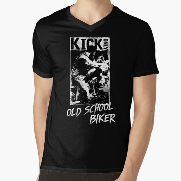 Kick Only - Old School Biker V-Neck T-Shirt