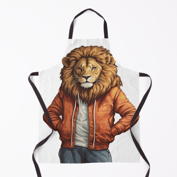 Item preview, Stylish lion in orange jacket designed and sold by abmkf.