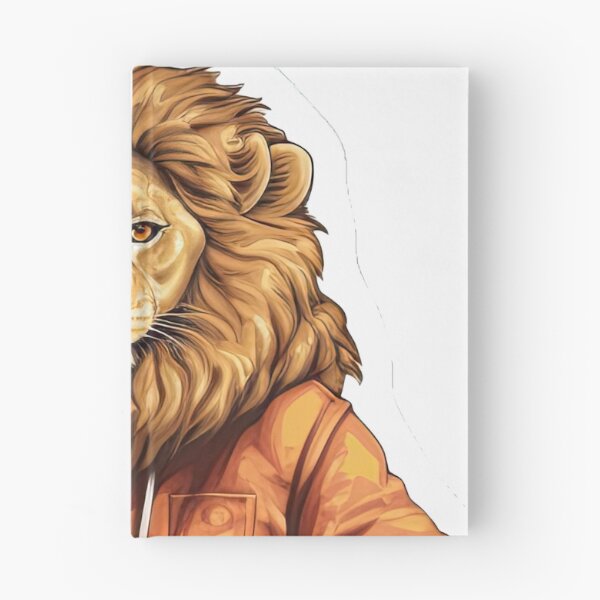Item preview, Stylish lion in orange jacket designed and sold by abmkf.