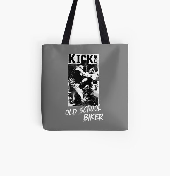 Kick Only - Old School Biker All Over Print Tote Bag