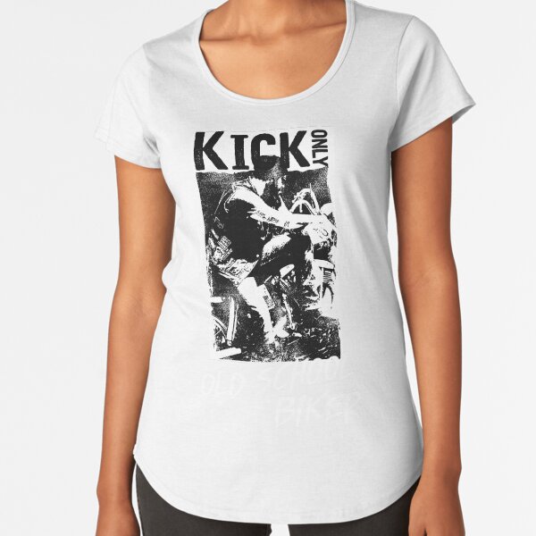 Kick Only - Old School Biker Premium Scoop T-Shirt