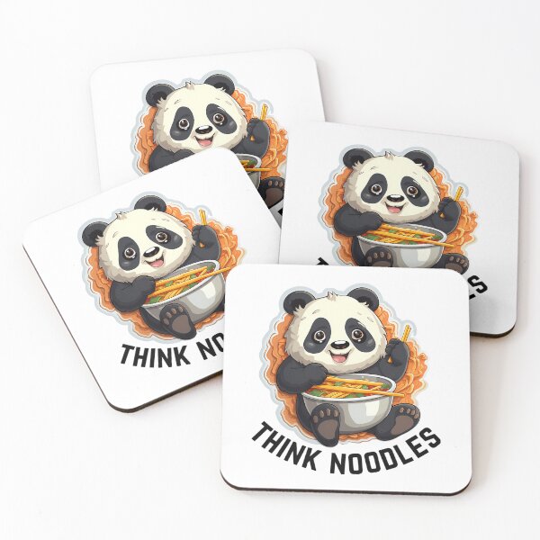 Artikelvorschau, Thinknoodles Panda isst Nudeln mit Nudeln entworfen und verkauft von AndersonHarves.
