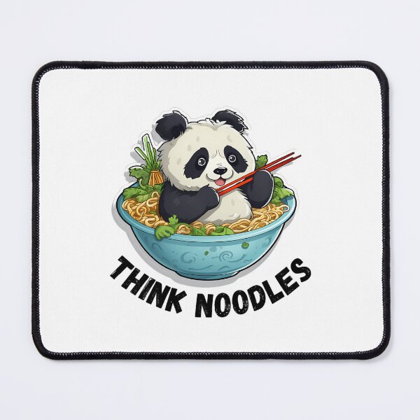 Item preview, Thinknoodles Panda in noodles bowl designed and sold by AndersonHarves.