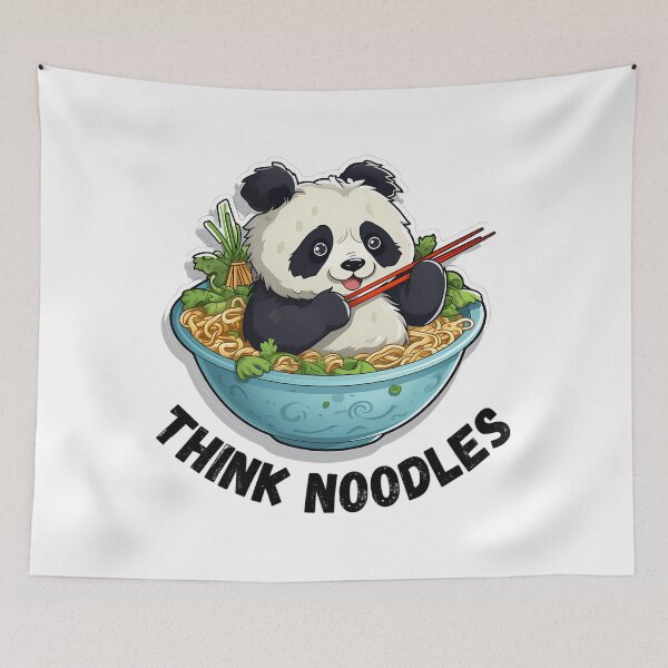 Artikelvorschau, Thinknoodles Panda in einer Nudelschüssel entworfen und verkauft von AndersonHarves.