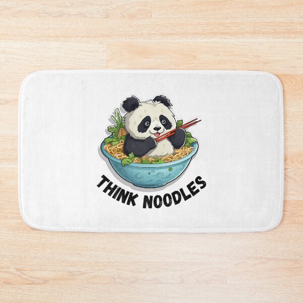 Item preview, Thinknoodles Panda in noodles bowl designed and sold by AndersonHarves.