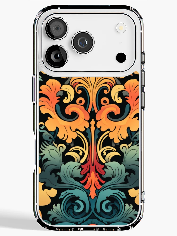 Thumbnail 1 of 5, iPhone Case, Colorful Reverse Antique Pattern designed and sold by Myra365Art.