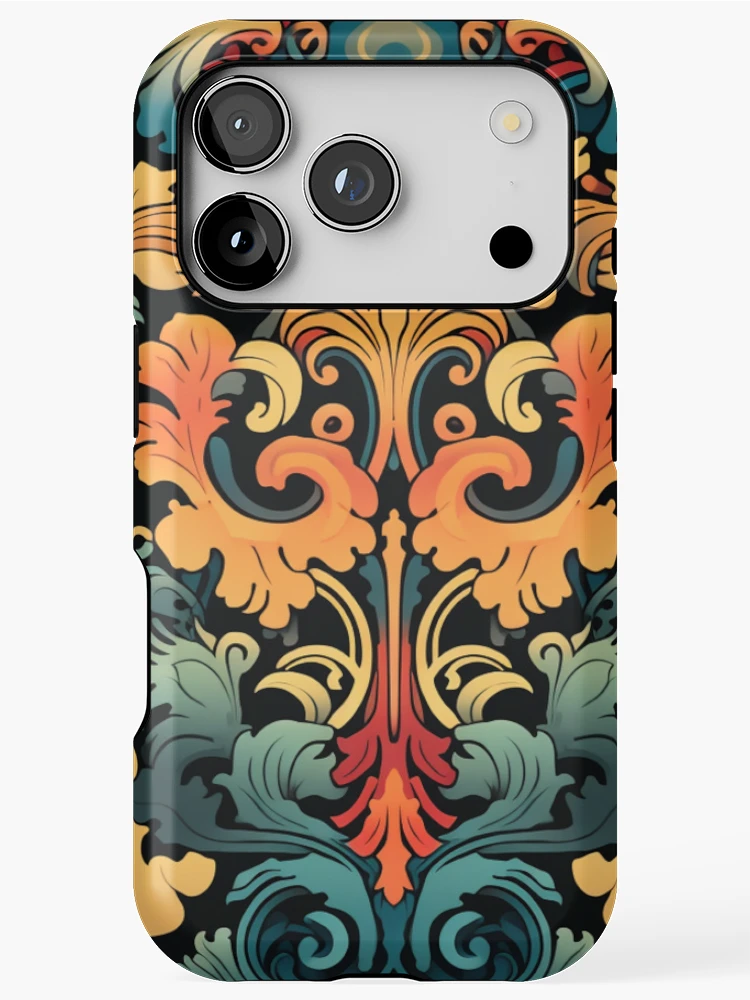 Thumbnail 1 of 4, iPhone Case, Colorful Reverse Antique Pattern designed and sold by Myra365Art.