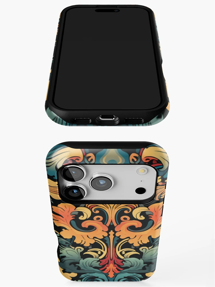 Thumbnail 3 of 4, iPhone Case, Colorful Reverse Antique Pattern designed and sold by Myra365Art.