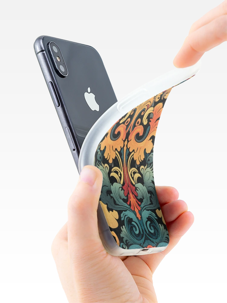 Thumbnail 4 of 5, iPhone Case, Colorful Reverse Antique Pattern designed and sold by Myra365Art.