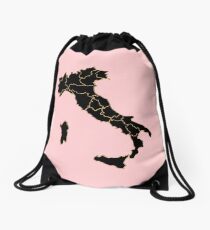 Italy map Drawstring Bag