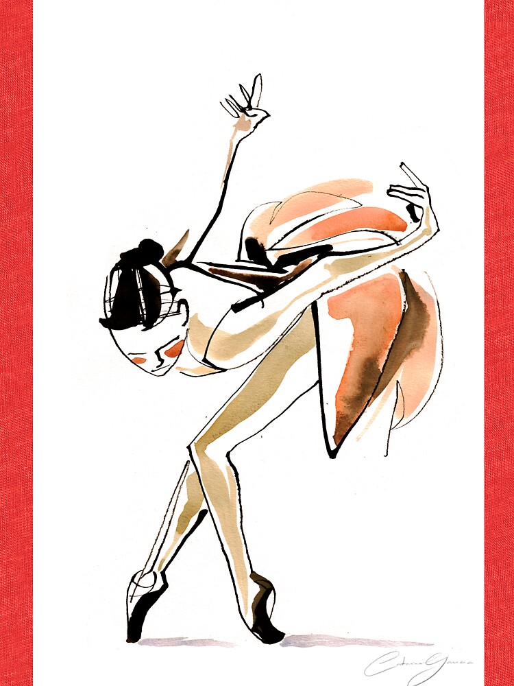 Expressive Watercolor Dance Drawing by CatarinaGarcia