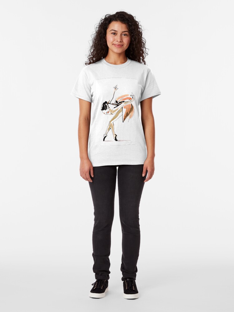 Alternate view of Expressive Watercolor Dance Drawing Classic T-Shirt