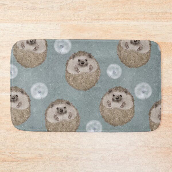 Item preview, Cute Hedgehogs and dandelions watercolor illustration. Finny animals. Fantasy woodland pattern designed and sold by likapix.