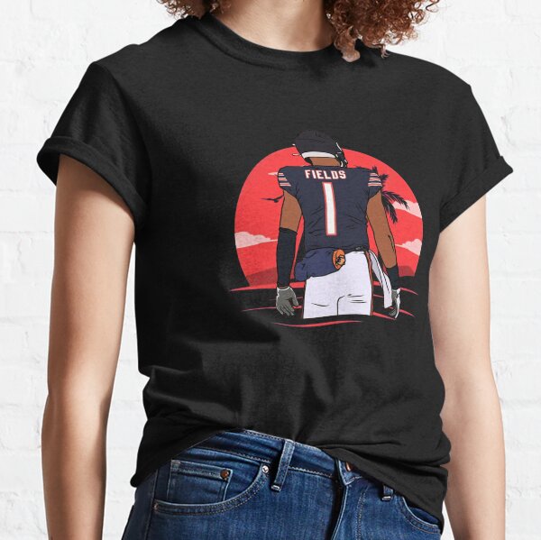 Justin Fields Chicago Bears football JF1 signature 2022 T-shirt