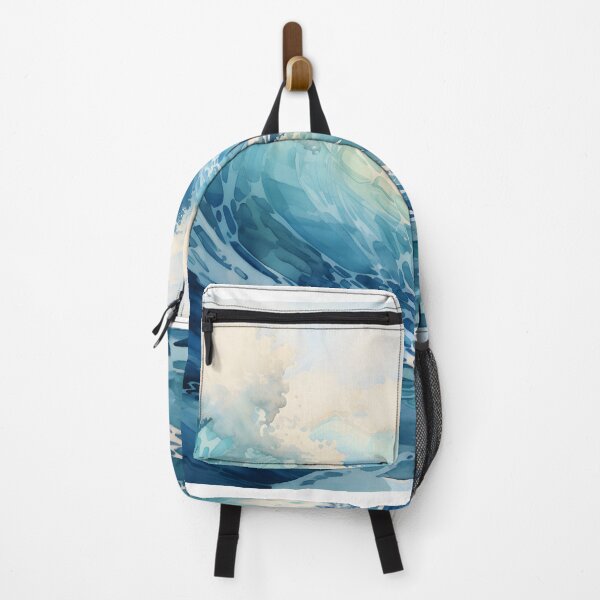 Item preview, Serene Watercolor Ocean Waves Illustration designed and sold by ShreyaaArts.