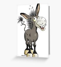 Funny Laughing Donkey Greeting Card