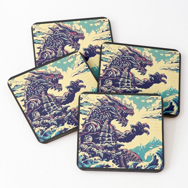 Item preview, Fantasy Kaiju Anime - Woodcut 4 designed and sold by CrankyOldDude.
