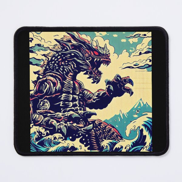 Item preview, Fantasy Kaiju Anime - Woodcut 4 designed and sold by CrankyOldDude.