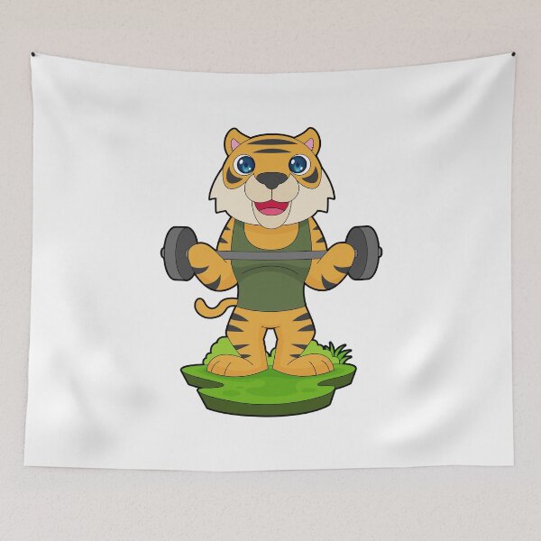 Item preview, Tiger Bodybuilder Barbell Bodybuilding designed and sold by Snabdesign84.