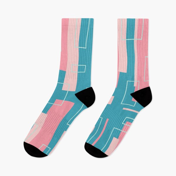 Item preview, Modern Abstract Art Geometric Pattern Pink Blue designed and sold by ObsidianDaz.