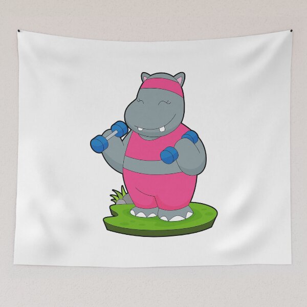 Item preview, Hippo Bodybuilder Dumbbells Bodybuilding designed and sold by Snabdesign84.