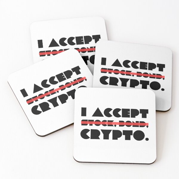 Item preview, I Accept Crypto designed and sold by WhitepaperStyle.