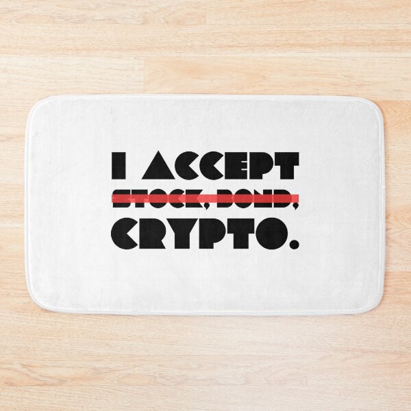 Item preview, I Accept Crypto designed and sold by WhitepaperStyle.
