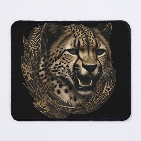 Item preview, Japanese embroidery style cheetah designed and sold by Ramen-Tees.