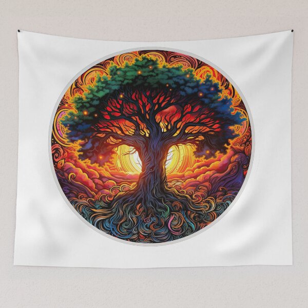 Item preview, Tree against the backdrop of sunset designed and sold by abmkf.