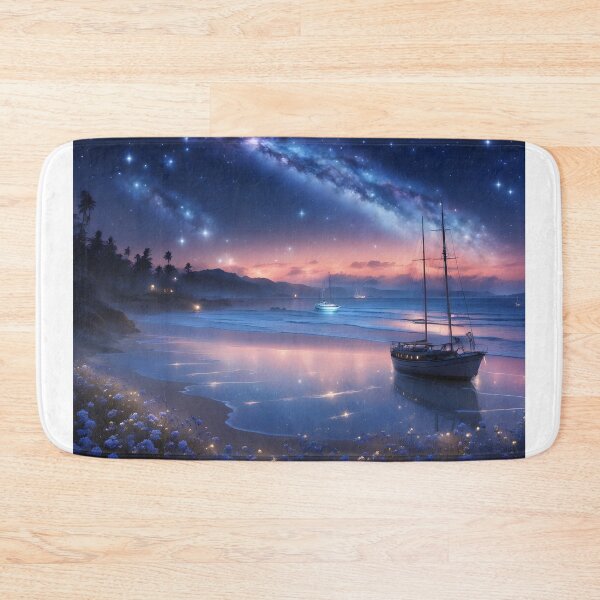 Item preview, Serenity at Night with Boats designed and sold by Everythingstakn.
