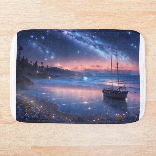 Item preview, Serenity at Night with Boats designed and sold by Everythingstakn.