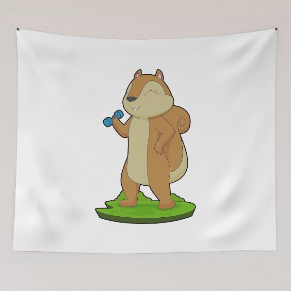 Item preview, Squirrel Bodybuilder Dumbbell Bodybuilding designed and sold by Snabdesign84.