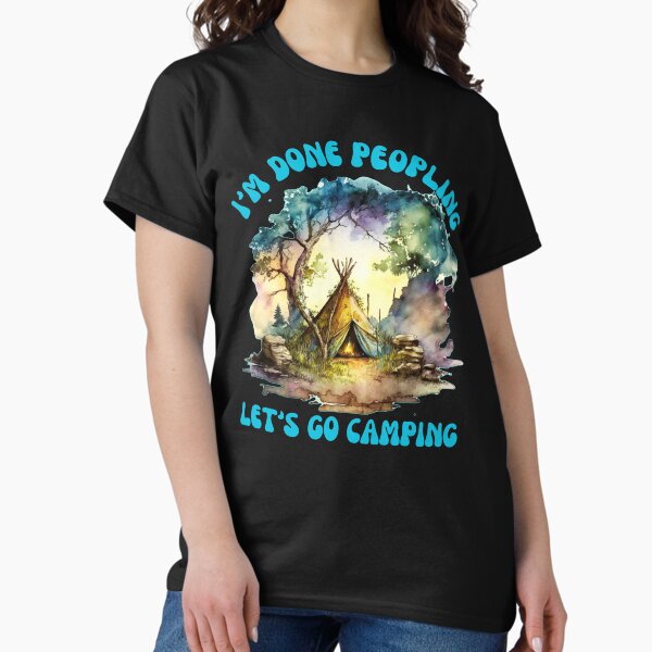 Aperçu de l'œuvre J'ai fini de peupler, allons camper. chaîne de montagnes créée et vendue par HikingGalleria.