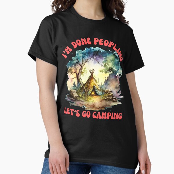 Aperçu de l'œuvre J'ai fini de peupler, allons camper. sommet de la montagne créée et vendue par HikingGalleria.