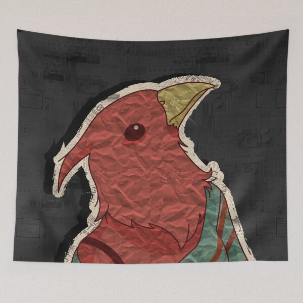Item preview, Hipster bird  mixed media digital art collage  designed and sold by k9printart.