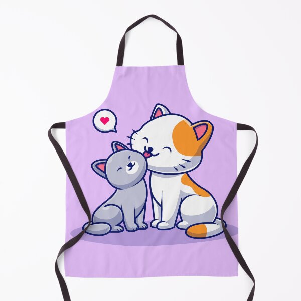 Item preview, Adorable Mother Cat Showing Affection: Licking the Little One - Cartoon Vector Illustration designed and sold by hjian8219.